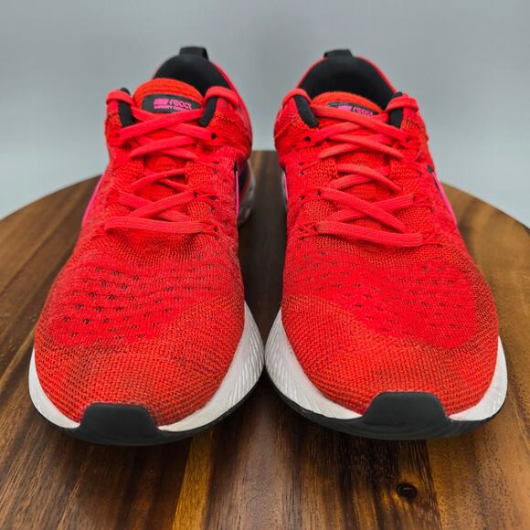 Nike Free RN Flyknit 2 Shoes Women's 7.5 Red Low Top Athletic Running Sneakers - Picture 2 of 8